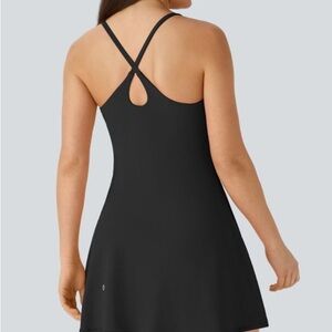 Lululemon Elegant Black Crossback Dress